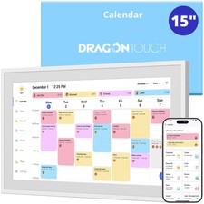 15.6" Digital Calendar Chore Chart 1080P Full HD Interactive Touchscreen, S...
