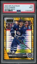 2023-24 OPC Platinum #50 Kyle Connor Seismic Gold  /50 PSA 9 Mint