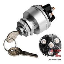 Ignition Switch with Key, 4-Position Universal Ignition Key Switch 12V for