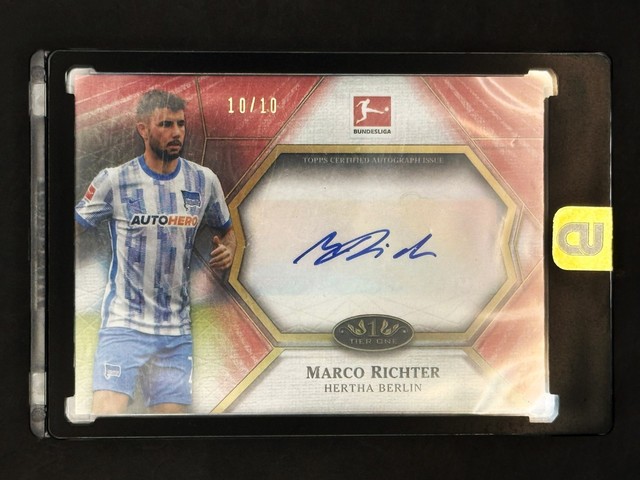 Marco Richter Auto /10 2021-22 Topps Tier One Bundesliga Hertha BSC