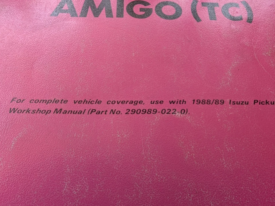 1989 Isuzu Amigo (TC) Workshop & Electrical Troubleshooting Manuals FACTORY OEM - Image 3 of 4