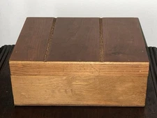 Old Wooden Sewing Box Unique Buttons Antique Needles Spools & Tools VTG