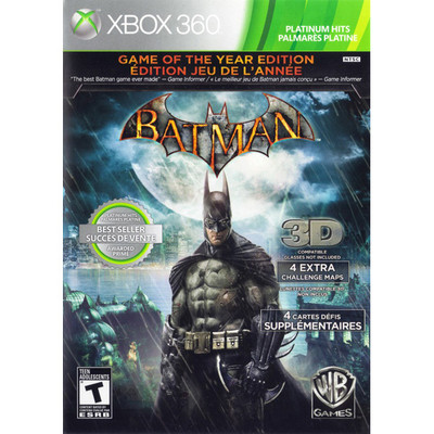 Batman: Arkham Asylum Game Of The Year Edition (Xbox 360) Brand New