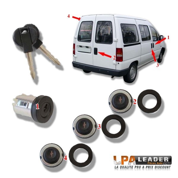 Barillets de serrure haute résistance pour Citroen Jumpy et Evasion