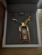 Invicta Mini Angel Lady Rose Gold Pendant Necklace Watch 49936 Brass Dial