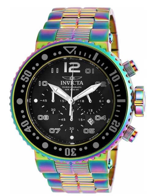 INVICTA Pro Diver Model 25078 Men's Watch 52MM Quartz 7.75" IRIDESCENT bz 17z