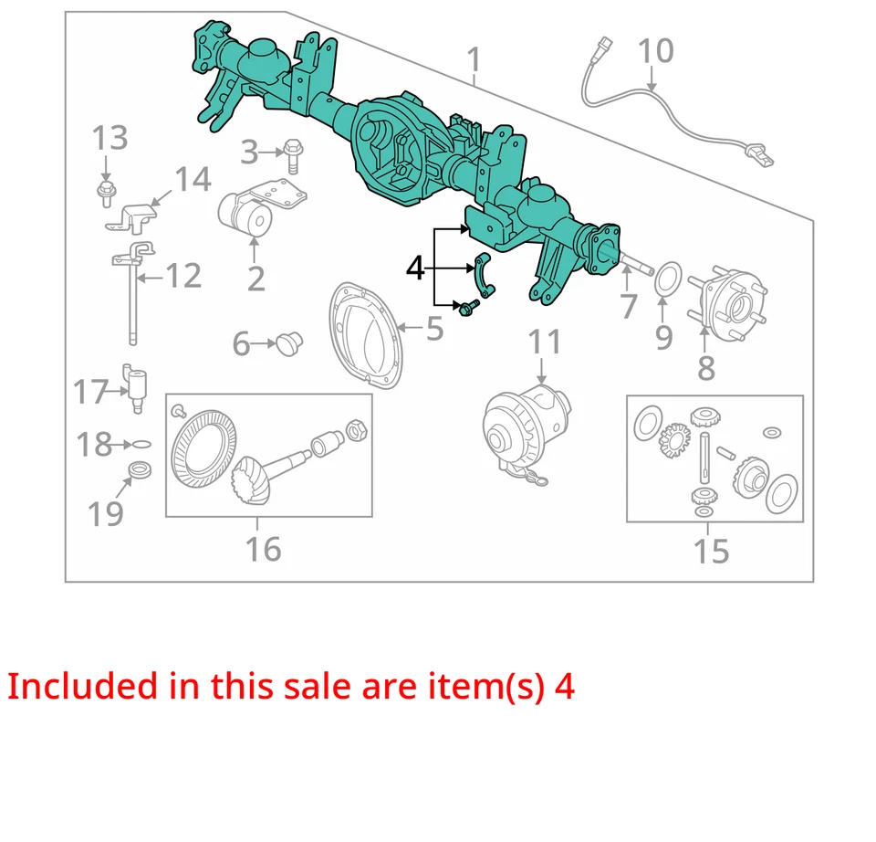 Jeep Grand Cherokee Commander 2005-2010 carcasa eje trasero 5142347ae - nuevo OEM Foto 3 de 4