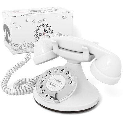 Opis FunkyFon Cable  Das Nostalgie Retro Telefon mit Wählscheibe - Nachbau vo...