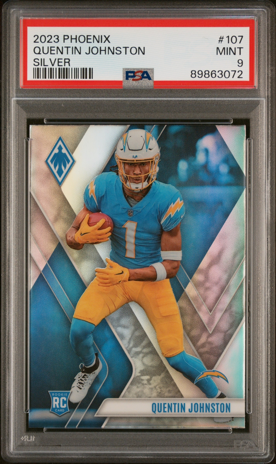 2023 Panini Phoenix Silver Quentin Johnston #107 PSA 9
