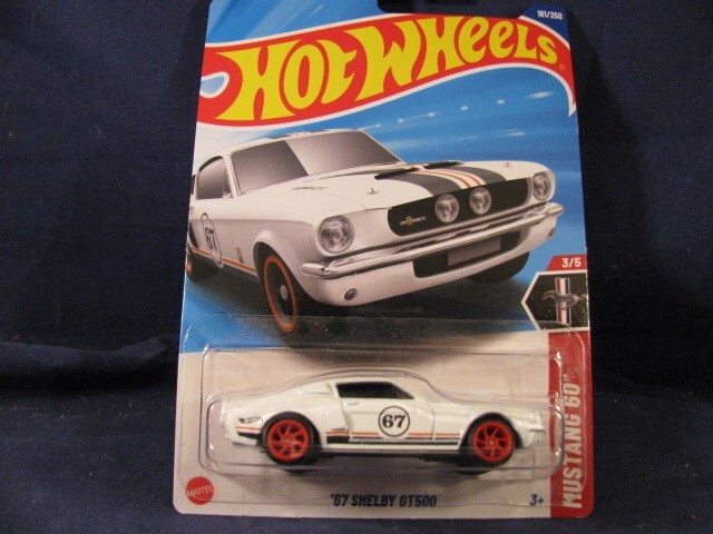 Hot Wheels 67台セット 2025 Hot Wheels White MUSTANG '67 Shelby GT500 #161, w/Real