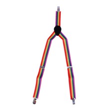 Childrens Rainbow Strap Clips Suspenders Fashion Straps Anti-Pants Strap Clips