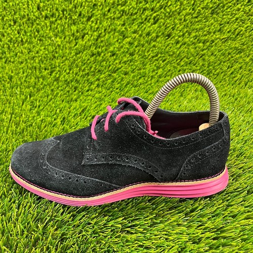 Cole Haan Lunargrand Womens Size 6.5B Black Pink Casual Oxford Shoes Sneakers - Picture 3 of 10