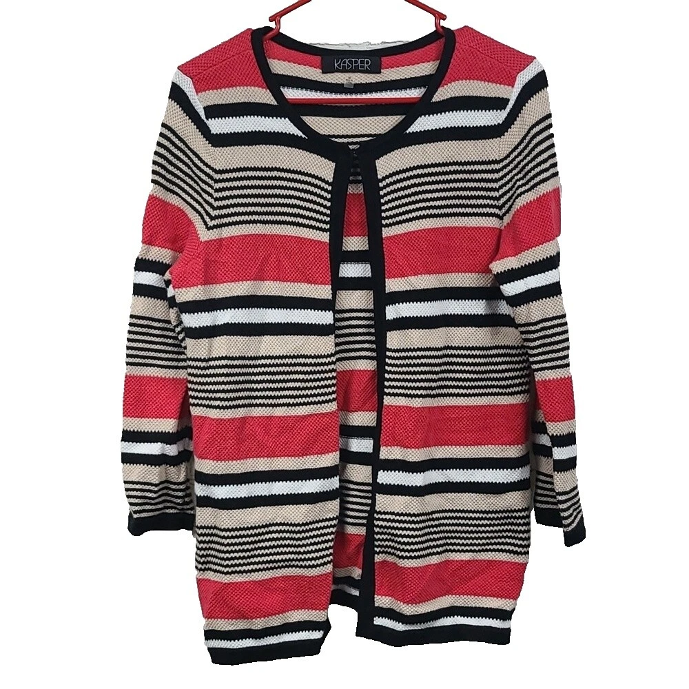 Suéteres para mujer a rayas Kasper's cardigan