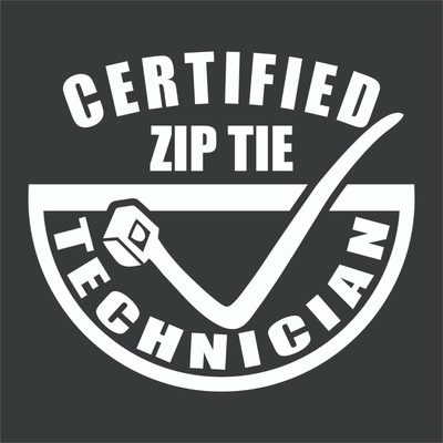 Zip Tie Technician Funny Import JDM Car Truck Decal Sticker