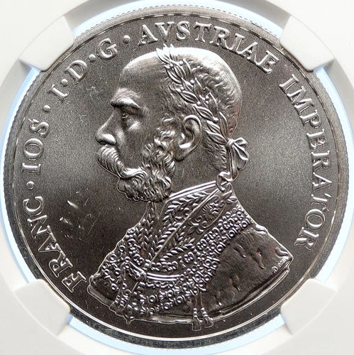 2001 AUSTRIA FRANZ JOSEPH I Old Silver 10 Kreuzer Fantasy Issue Coin NGC i106601