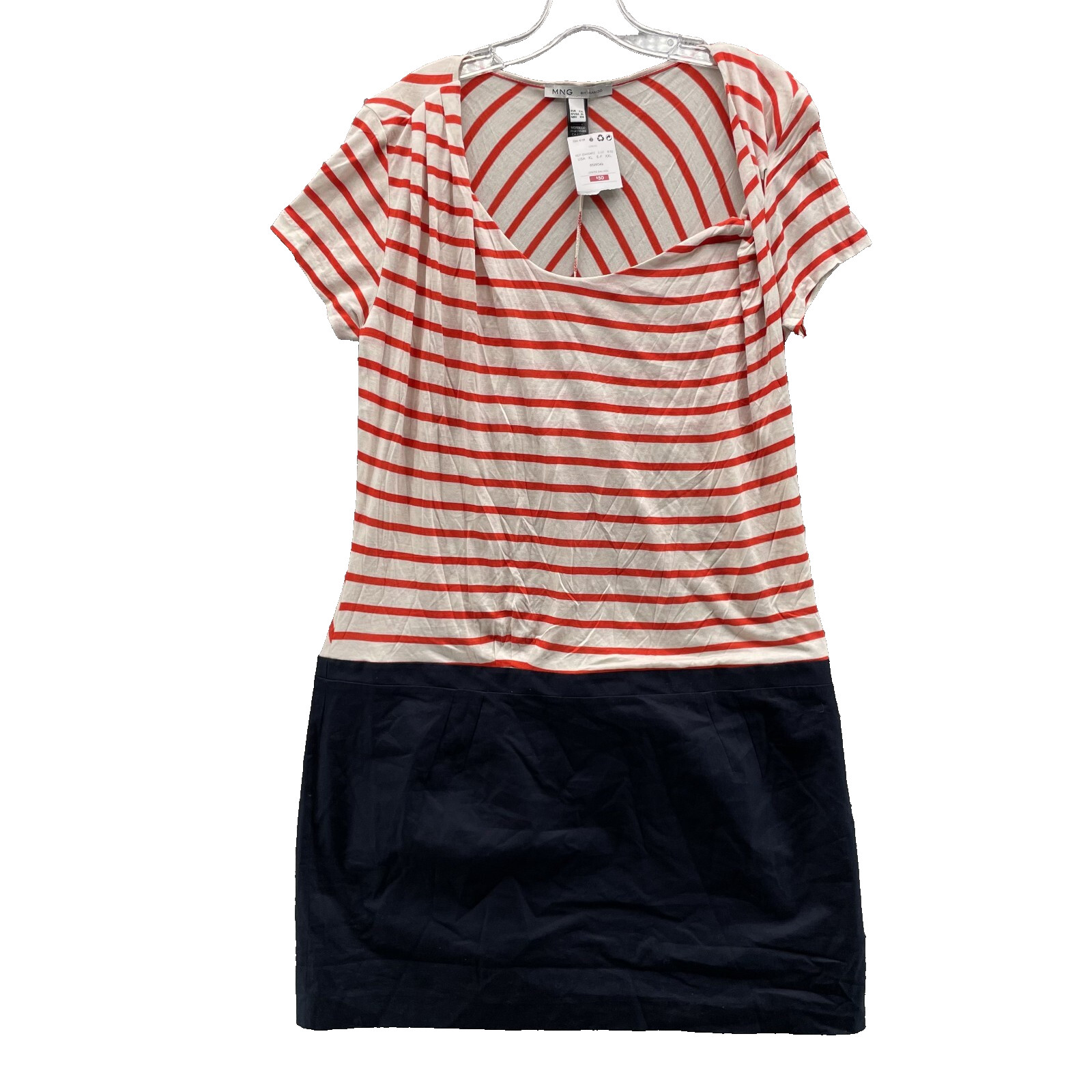 Vestido MNG by Mango para mujer XXL rojo blanco azul náutico cintura caída preppy Y2k twee
