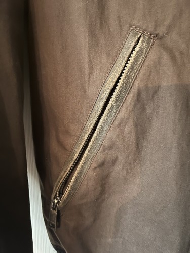 Strellson Swiss Cross Mens Weathered Look Brown Cotton Bomber Jacket VGC Bargain - Picture 4 of 12