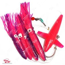 Fishing Daisy Birds Chain Squids Lures Hook Teaser Trolling Big Game Bait - Pink