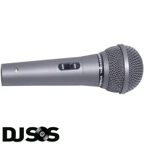 Soundlab Dynamic Switched Microphone with Metal Body & XLR-Jack Lead