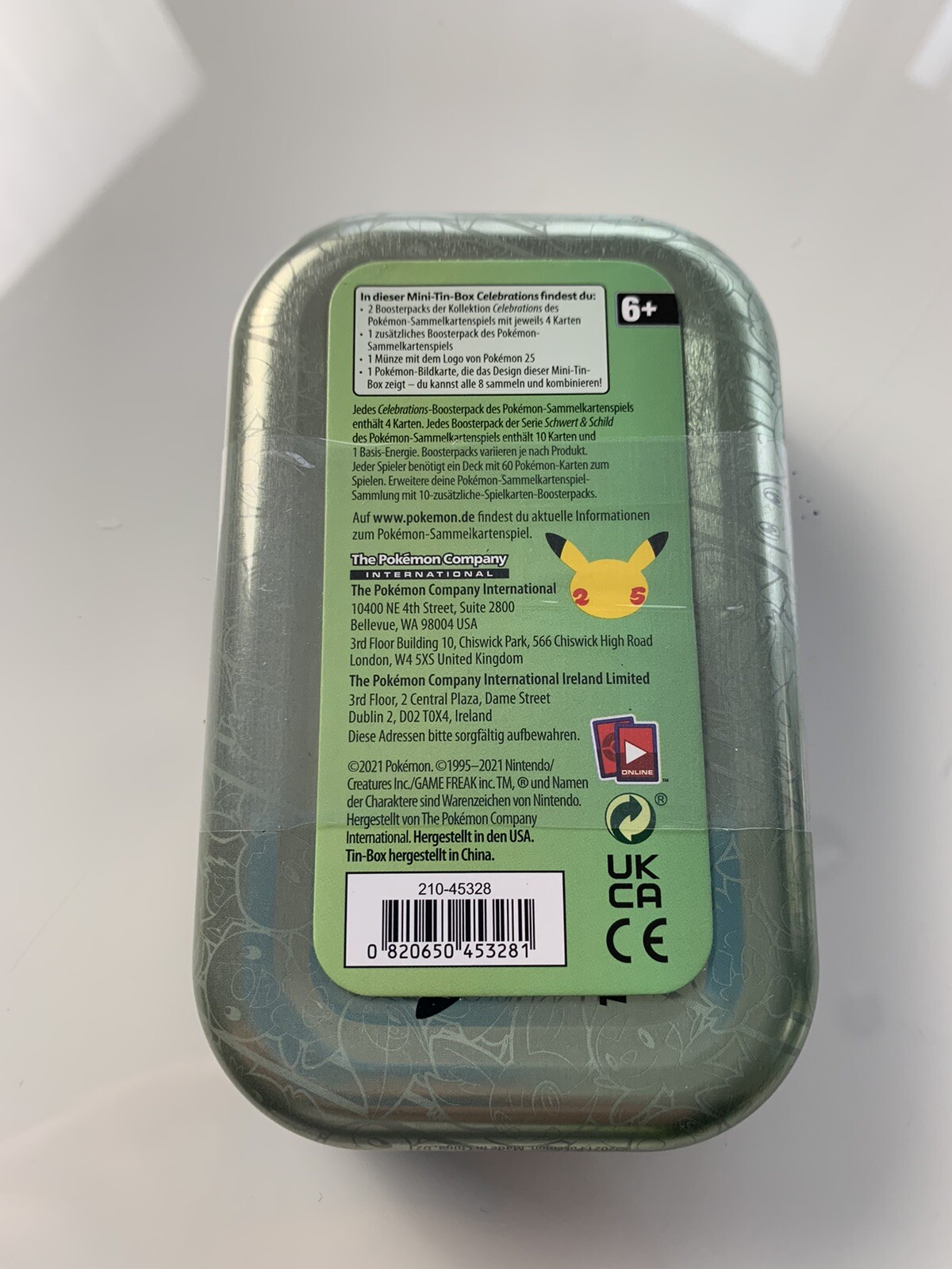 Thumbnail - Pokémon Celebrations Mini Tin Box Booster Deutsch Neu