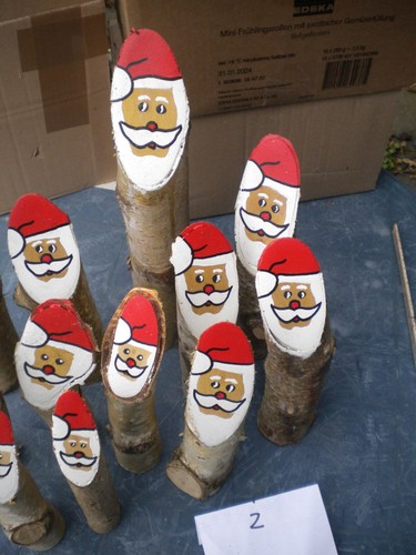 12 x Holz Nikolaus Weihnachts Mann Wichtel aussen innen Advent Deko Geschenk 02 - Bild 3 von 3