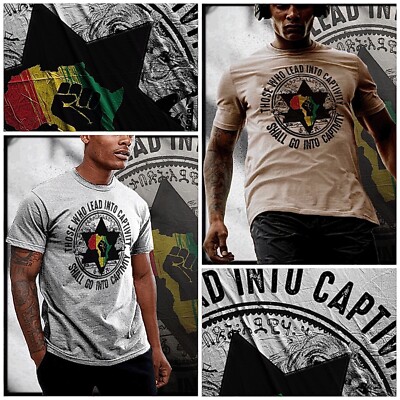 Black History T-Shirt Marcus Garvey, Nat turner, melanated slavery Africa