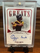 2020 panini flawless greats auto ruby Ozzie Smith ga-oz. 10/15.