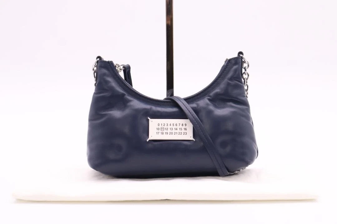 MAISON MARGIELA Borsa a tracolla con catena Glam Slam Navy 8 2 * 3 7 * 2 5 pollici