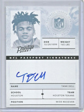 Tank Dell 2023 Panini Prestige NFL Passport Signatures Autograph Rookie