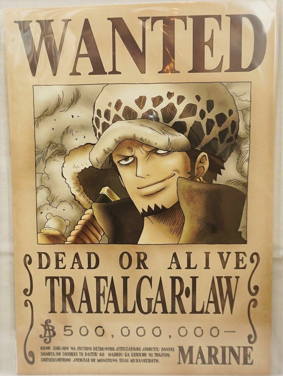 ONE PIECE Trafalgar Law Bepo WANTED Poster Mugiwara Store LImited