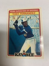 1986 Kaybee Young Superstars of Baseball Tony Fernandez Toronto Blue Jays