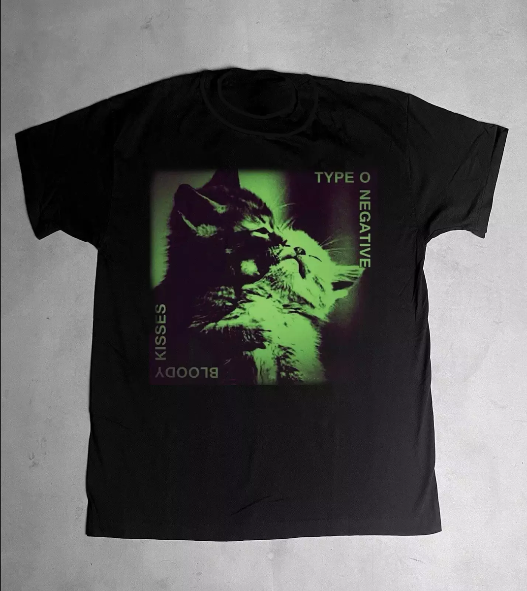 Bloody Kisses Type O Negative Cat T Shirt Short Sleeve Full Size S