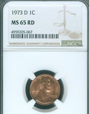 1973 D Lincoln Cent MS65 RD MAC Quality