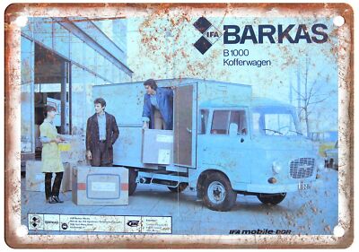 Vintage Barkas Automobile Ad Reproduction Retro Look Metal Sign A1380