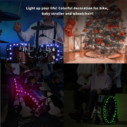 2PCS Ultra - bright USB - Recharge LED Bike Wheel Lights for Night Ride - Picture 6 of 6