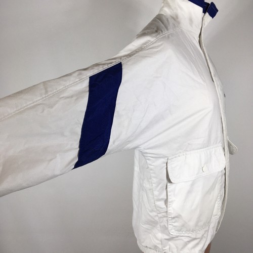 Chaqueta cortavientos Starcraft vintage años 80 barcos vela blanca y azul marino cremallera EE. UU. Talla s - Imagen 6 de 10