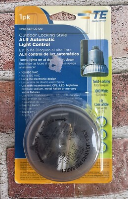 TE Connectivity ALR Automatic Light Control, Outdoor Locking Style CPGIALRLC-120