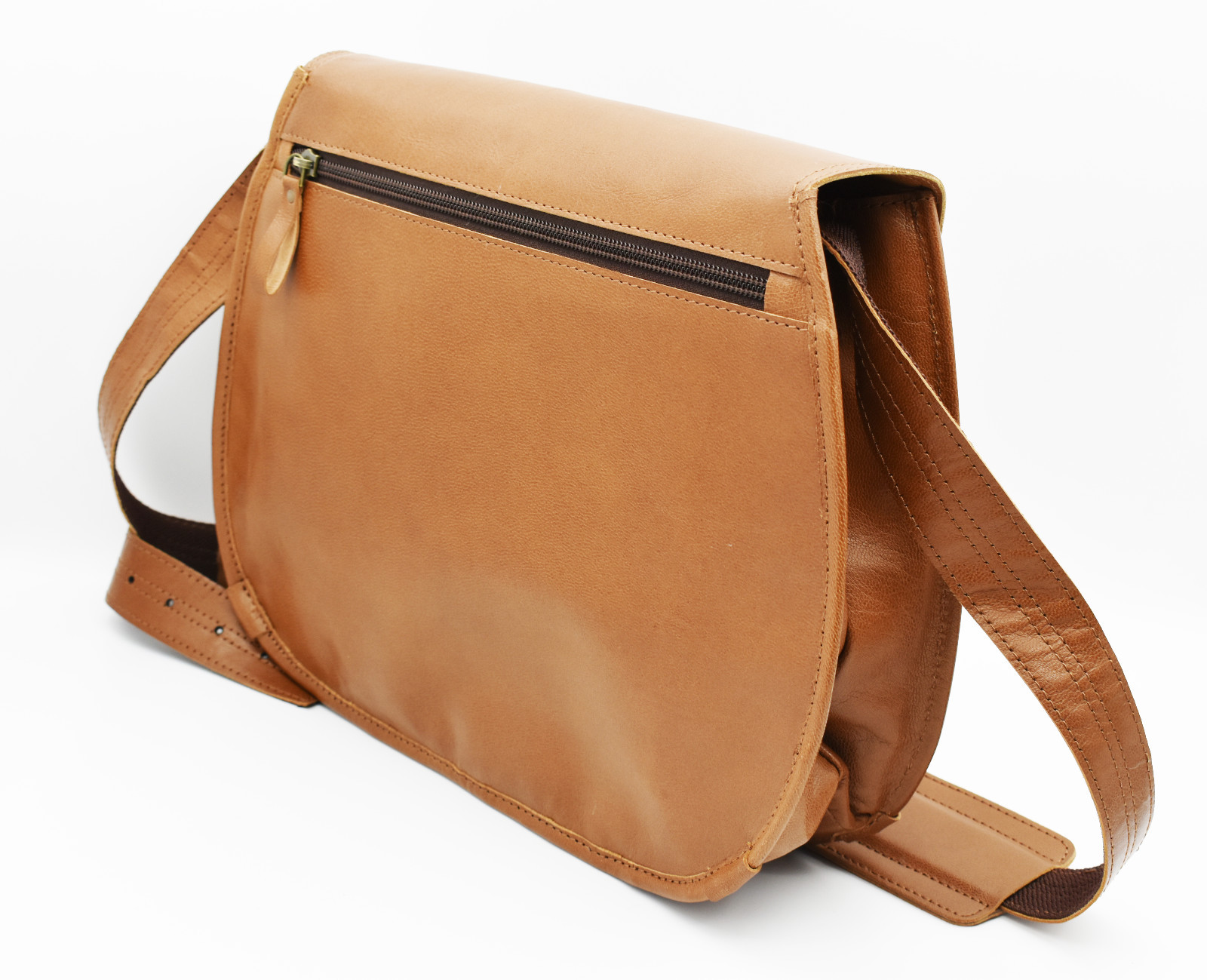 Leather Messanger Bag Crossover Man Body Satchel Unisex Soft Real Leather image 5