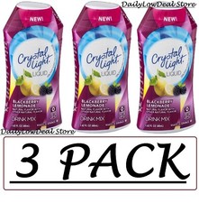 3 PACK - Crystal Light Blackberry Lemonade Liquid Water Enhancer 1.62 oz EACH