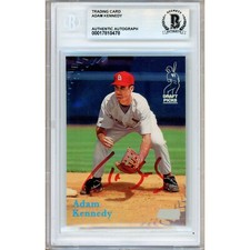Adam Kennedy Signed 1998 Stadium Club #393 RC STLinals Beckett BAS Slabbed Auto