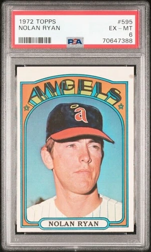 1972 Topps NOLAN RYAN #595 PSA 6 EX-MT NY Mets HOF