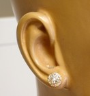 GIA 14k yellow gold 2.64ct round lab grown diamond halo earrings unique — photo 7