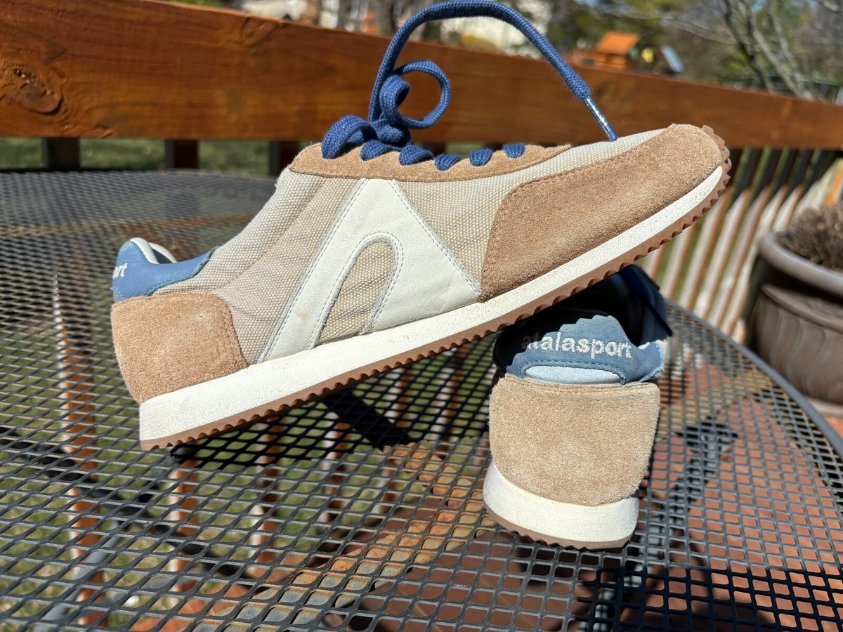 Atalasport Super Canvas Stonewashed Mens Shoes Tan Beige Gray Size