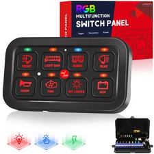 Panel de interruptor de 8 velocidades luces traseras RGB para accesorios Can-Am Polaris RZR UTV ATV