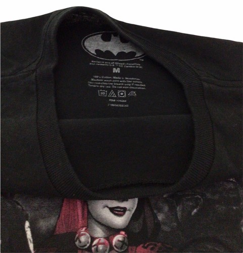 Camiseta negra para hombre DC Comics Harley Quinn talla M manga corta camiseta de Batman - Imagen 3 de 4