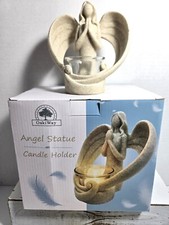 OakiWay Memorial Gifts Angel Statue Figurine LED Tealight Candle Holder