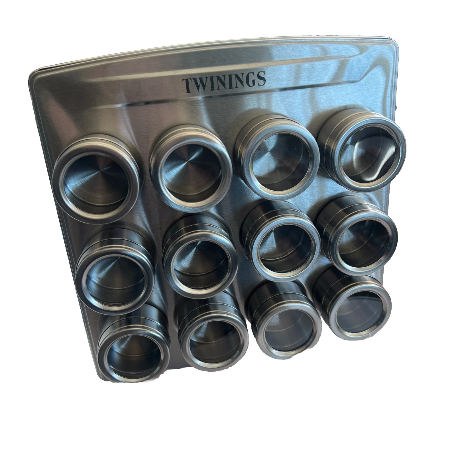 TWININGS SPICE RACK 12 POTS STAINLESS STEEL