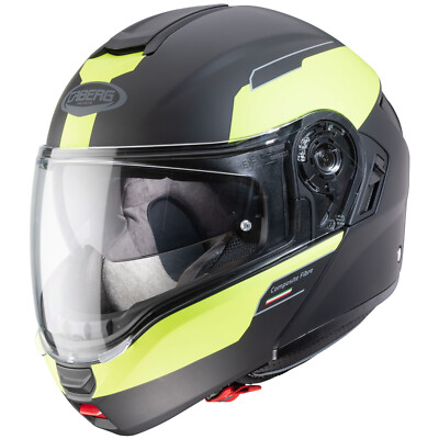 CABERG Klapphelm LEVO Prospect matt schwarz fluo gelb  Gr. M 57/58
