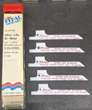 5 Rule Fit-Al Reciprocating Saw Blades Bi-Metal 24TPI Metals Under 18 G ULB-124 