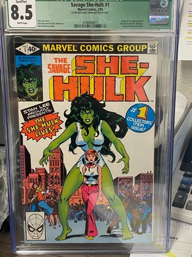 SHE HULK 1 CGC 8.5  OFF WHITE PAGES QUALIFIED